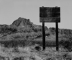 Mountain and Blank Sign