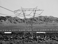 Power Lines and Mountain 1